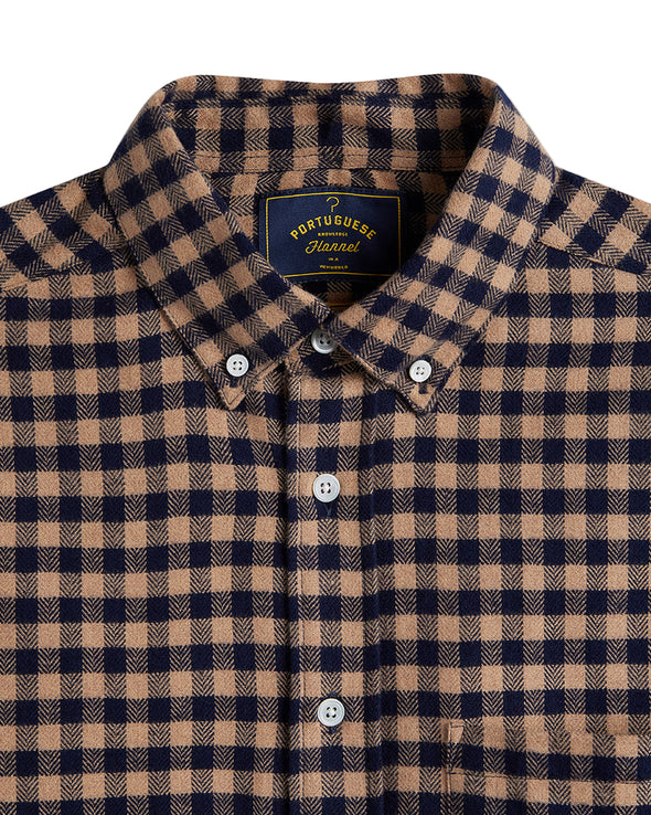 Portuguese Flannel Roca LS Flannel Shirt in Brown