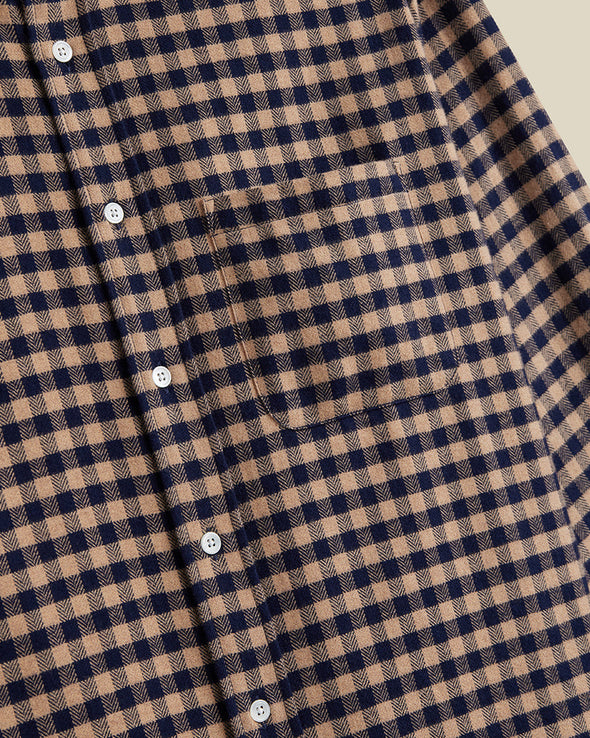 Portuguese Flannel Roca LS Flannel Shirt in Brown