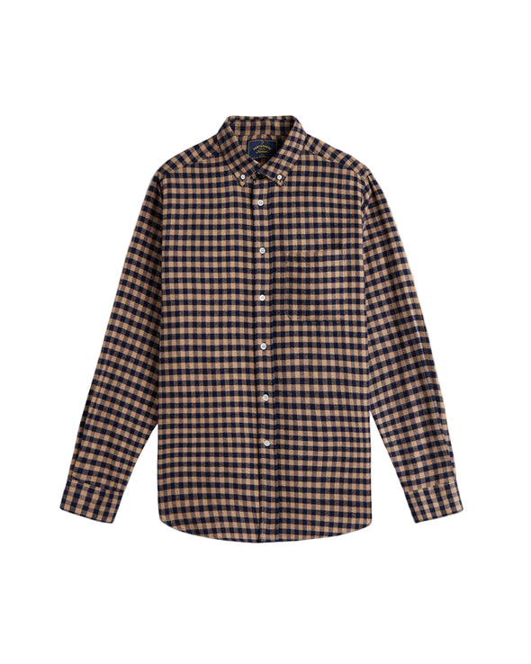 Portuguese Flannel Roca LS Flannel Shirt in Brown