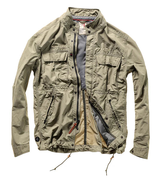 Relwen Sailcloth Tanker Jacket in Muted Olive