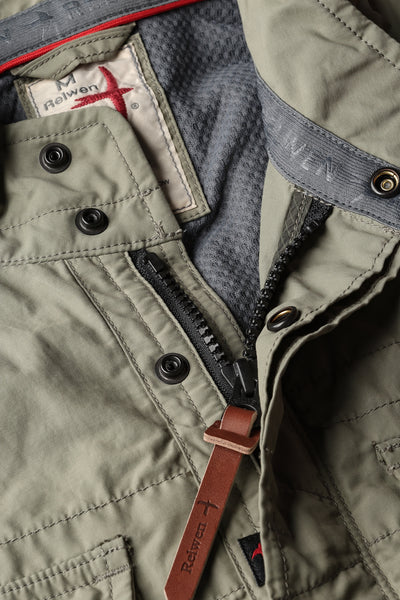 Relwen Sailcloth Tanker Jacket in Muted Olive