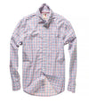 Relwen Graph Plaids LS Shirt in White/Red/Blue Tattersall