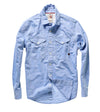 Relwen Utility Blues LS Shirt in Pale Blue
