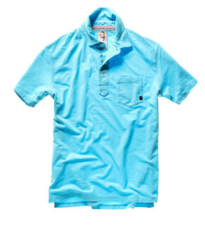 Relwen Pique Slot Polo in Bright Sky Blue