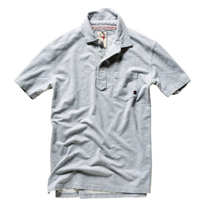 Relwen Pique Slot Polo in Lt. Grey Heather