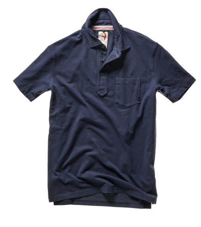 Relwen Pique Slot Polo in  Navy