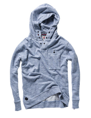 Relwen French-Twill Hoodie in Light Blue Speckle