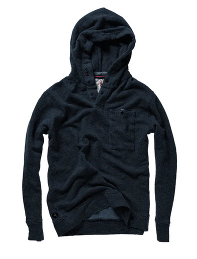 Relwen French-Twill Hoodie in Navy Marl