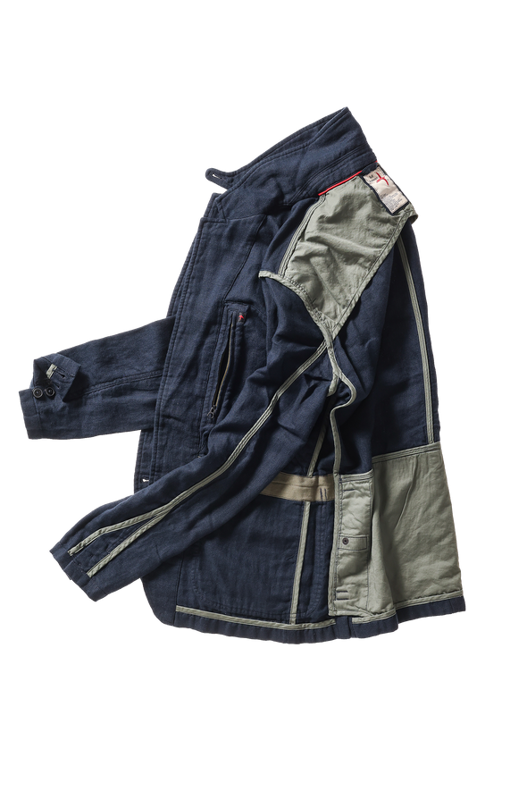 Relwen Tropical Trap Blazer in Dark Navy Hopsack