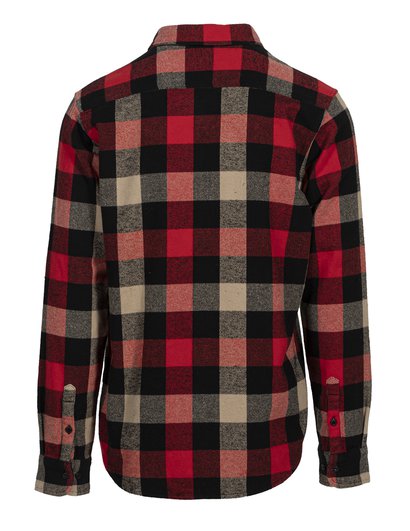 Schott N.Y.C. Plaid Cotton Flannel in Black/Red