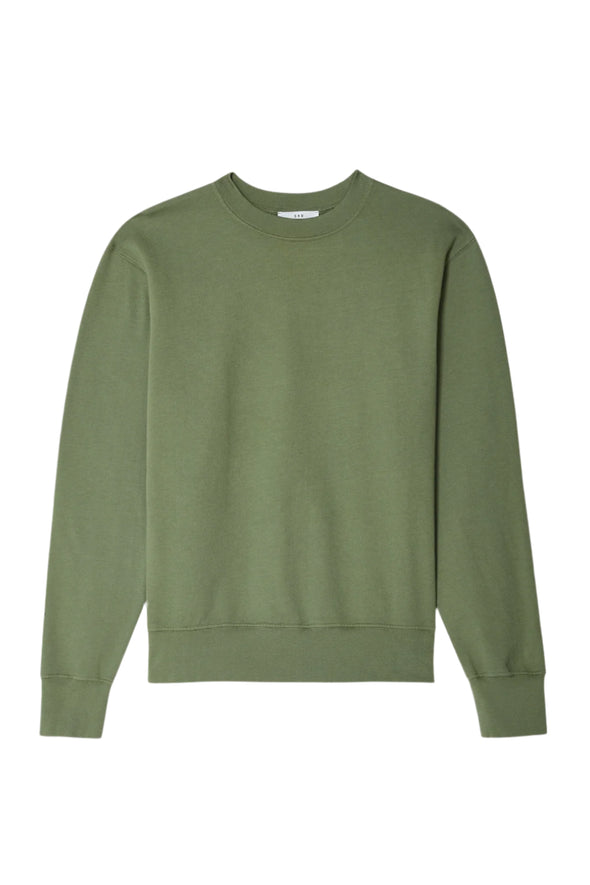 Save Khaki United Supima Fleece Crew Sweatshirt in Rye Grass