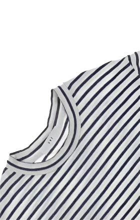 Save Khaki United SS Organic Hemp Stripe Tee in White