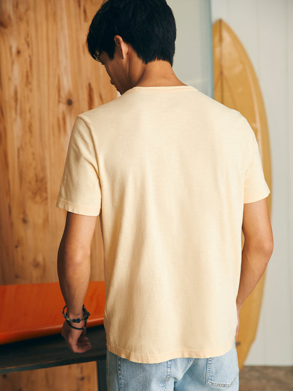 Faherty Sunwashed Pocket Tee in Sunny Days