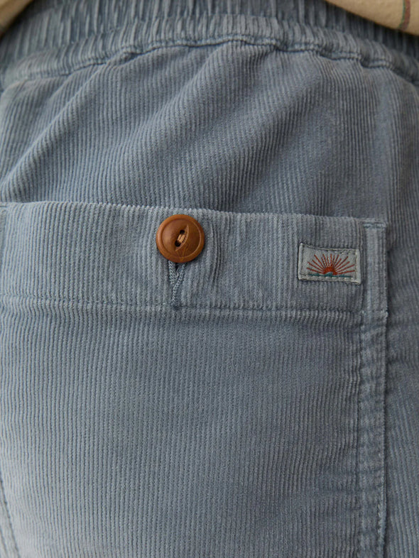 Faherty Corduroy Drawstring Utility Short in Light Flint