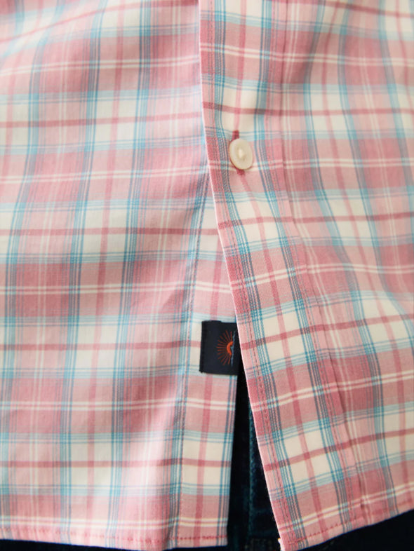 Faherty Movement Monterrey Shirt in Rose Valley Plaid