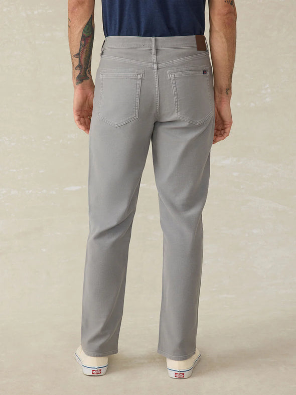 Faherty Stretch Terry 5 Pocket Pant 34" in Iron