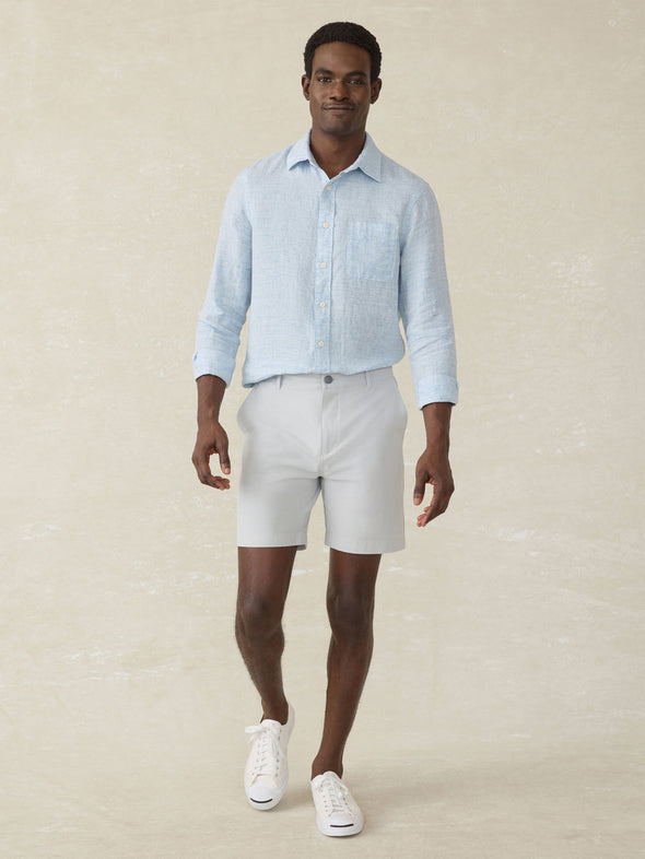 Faherty All Day Short 2.0 in Stone 9"