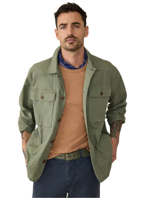 Faherty Commander Shirt Jacket in Spring Forest