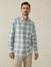 Faherty Tried & True Chambray Workshirt in Emerald Coast Plaid