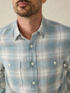 Faherty Tried & True Chambray Workshirt in Emerald Coast Plaid