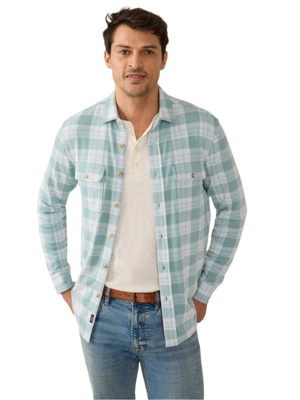 Faherty Legend Sweater Shirt in West Palm Plaid