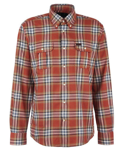 Barbour Singsby Thermo Weave LS Shirt in Rust
