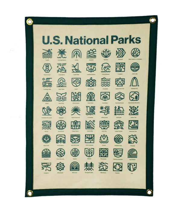 Oxford Pennant National Parks Camp Flag