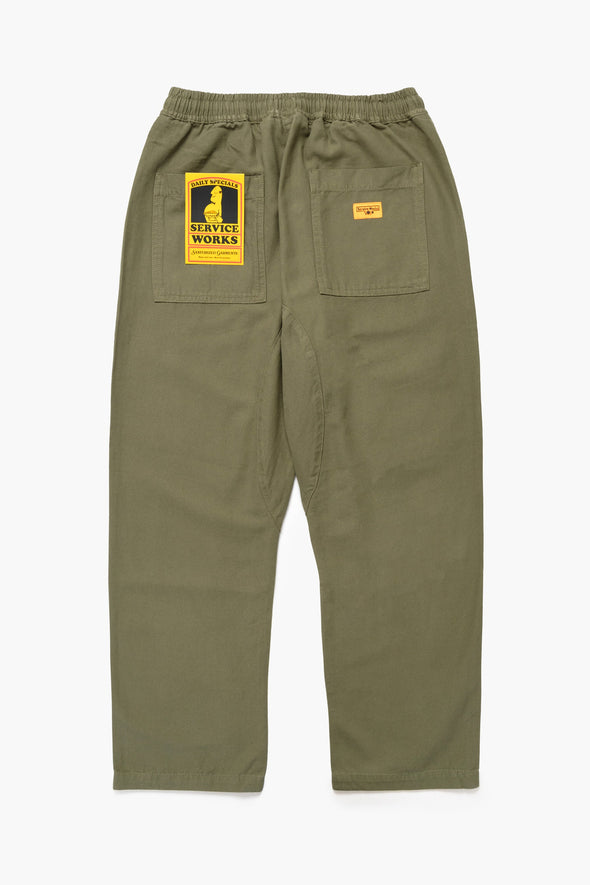 Service Works Canvas Chef Pant in Olive
