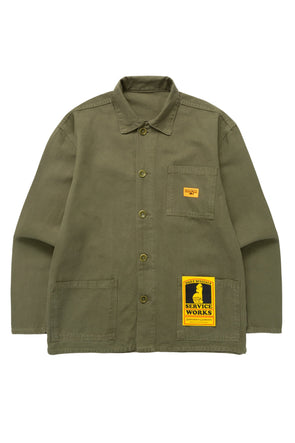 Service Works Canvas Chore Shirt in Olive