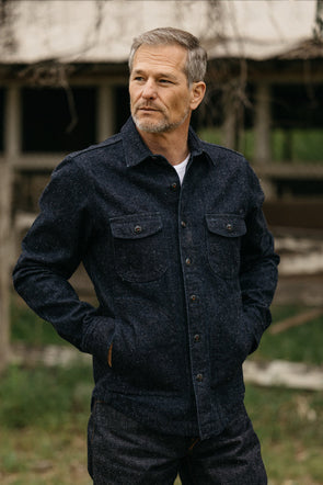 Hiroshi Kato Anvil Old Nep Selvedge Denim Jacket in Rinse