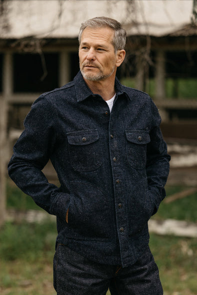 Hiroshi Kato Anvil Old Nep Selvedge Denim Jacket in Rinse