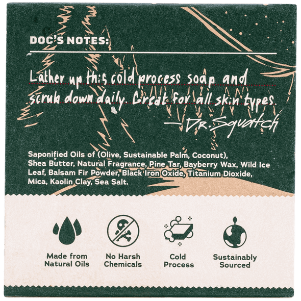 Dr. Squatch Soap Co. Snowy Pine Tar Bar Soap