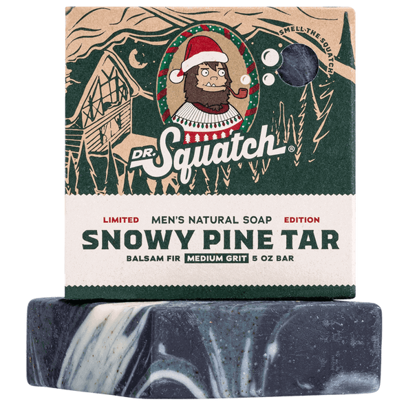 Dr. Squatch Soap Co. Snowy Pine Tar Bar Soap