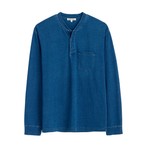 Alex Mill Alan Henley in Indigo Slub Cotton