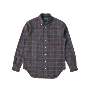 Gitman Vintage Japanese Cotton Tweed Check in Brown
