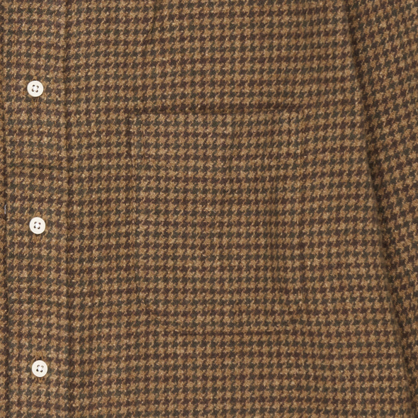 Gitman Vintage Japanese Houndstooth Twill Shirt in Brown