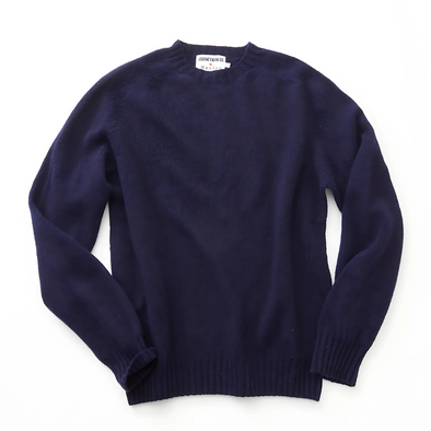 Journeyman Co. x Harley of Scotland Sweater in New Navy