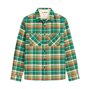 Alex Mill Chore Shirt in Green Plaid Flannel