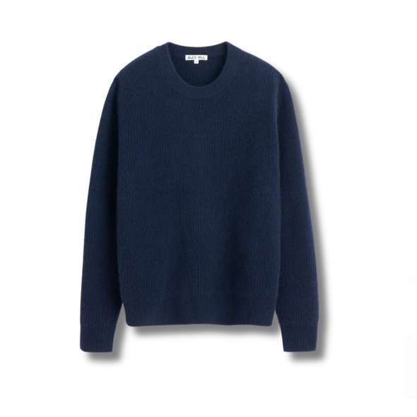 Alex Mill Jordan Washed Cashmere Sweater in Navy