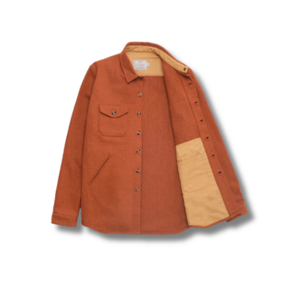 Dehen 1920 Crissman Overshirt in Burnt Orange