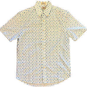 Faherty Breeze SS Shirt in Blue Palm Foliage