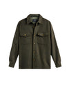 Portuguese Flannel Wool Field Overshirt in Forest Green