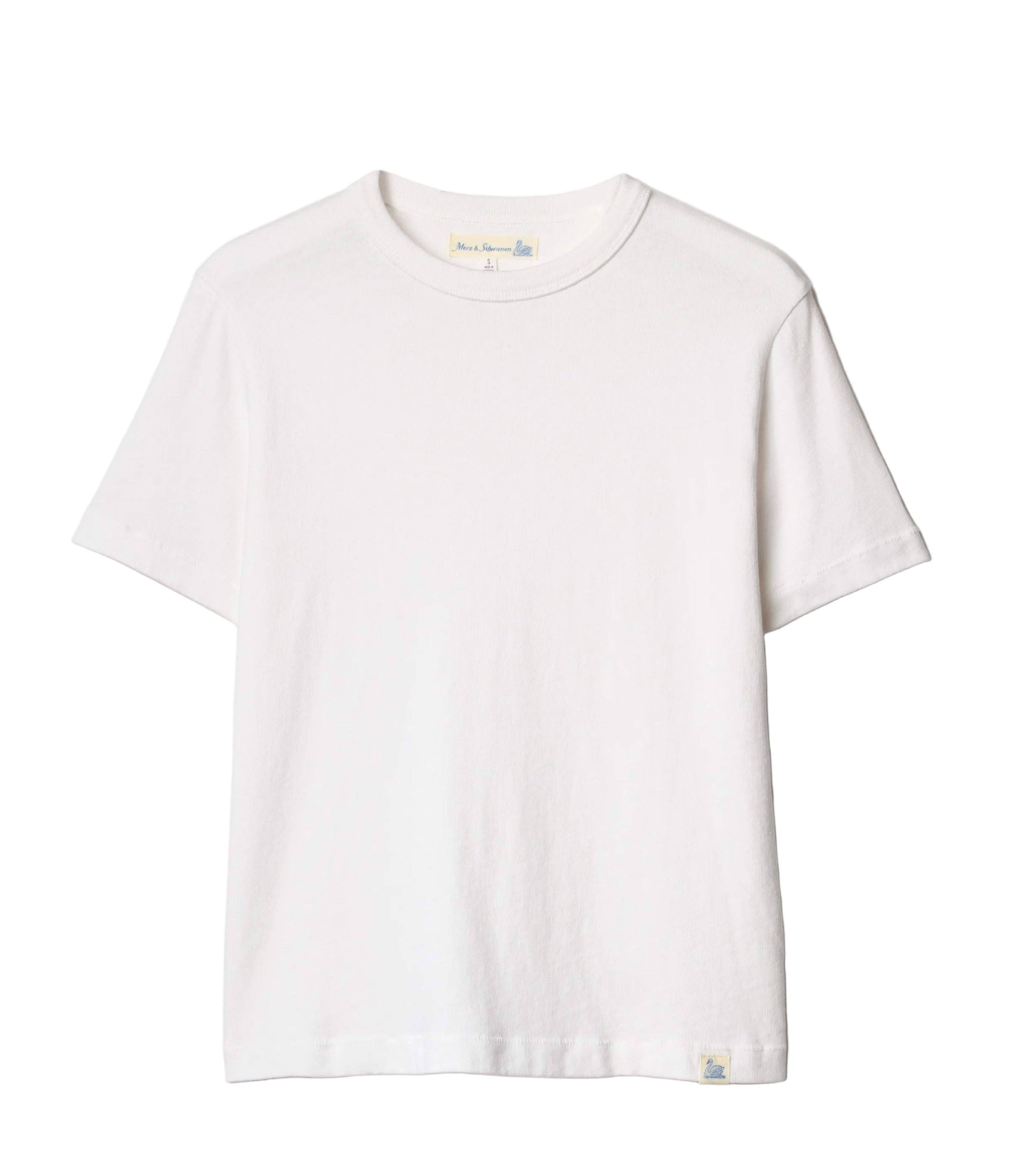 Merz b. Schwanen Supple Authentic Jersey Cotton T-Shirt in Crisp White