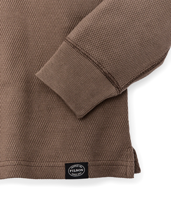 Filson Waffle Knit Thermal Crewneck in Brown