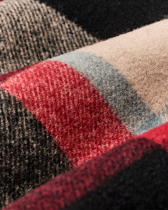 Filson Lined Wool Packer Coat in Red/Cream/Blue Plaid