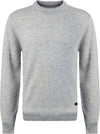 Barbour Essential Patch Crew Sweater in Light Grey Marl