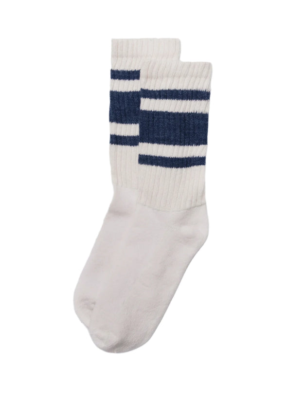 American Trench Mono Stripe Sock in Denim Heather