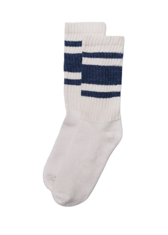 American Trench Retro Stripe Sock in Denim Heather