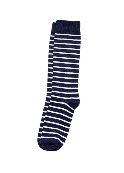 American Trench Breton Sock in Navy/White