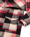 Filson Lined Wool Packer Coat in Red/Cream/Blue Plaid